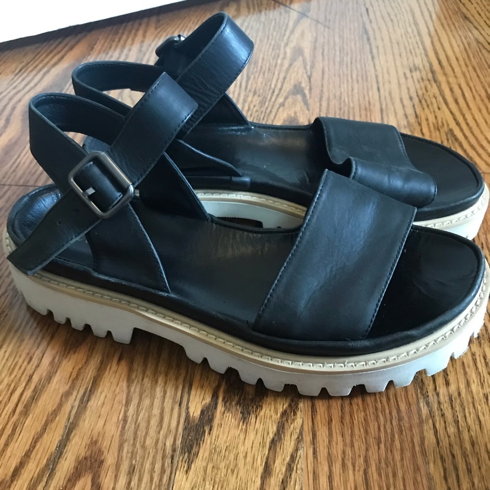 Black Leather Sandals